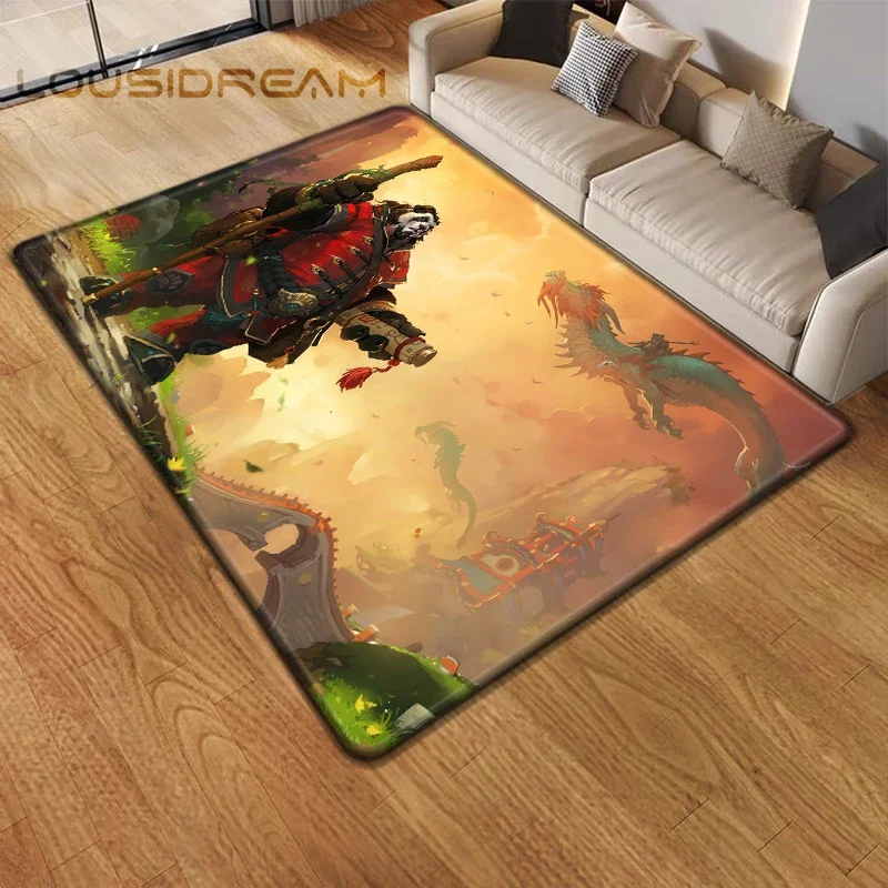 Alfombra del juego World of Warcraft para sala de estar, alfombra para acampar, alfombra de picnic Stranger Things, alfombra antideslizante para deportes electrónicos, alfombra de yoga, regalo para fa