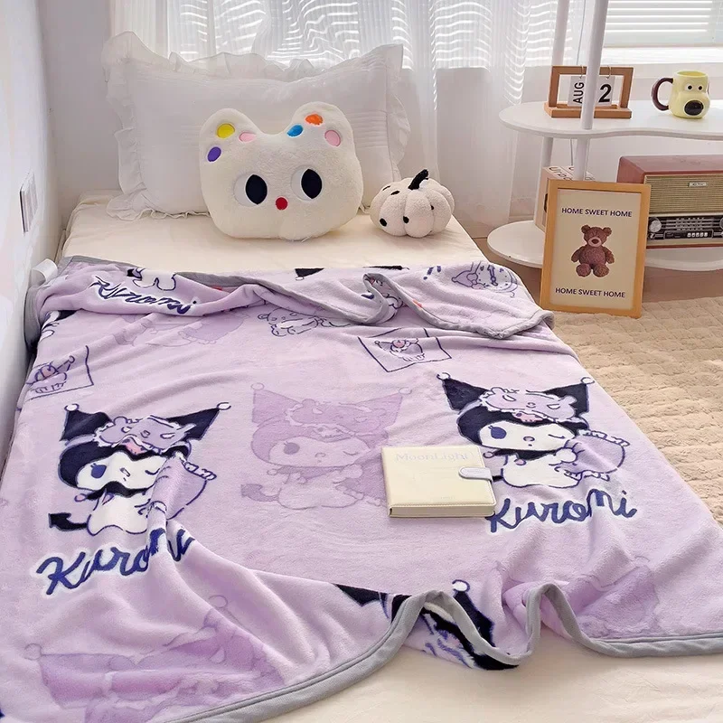

2*1.5m Sanrio Hello Kitty Plush Blanket Pochacco BedSheet Children Adult Soft Cover Cartoon Aircondition Nap Tippet Fluffy Quilt