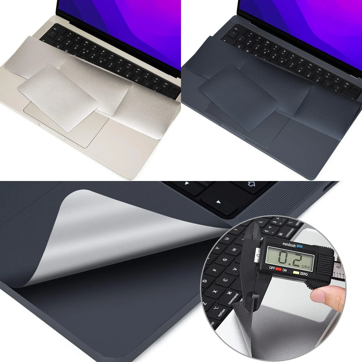 Midnight E Starlight Sticker Compatibile Per Macbook Air 15 A2941 2023 2022 Air Custodia Da 13.6 Pollici A2681 Copertura Per Poggiapolsi Mezzo Palmo