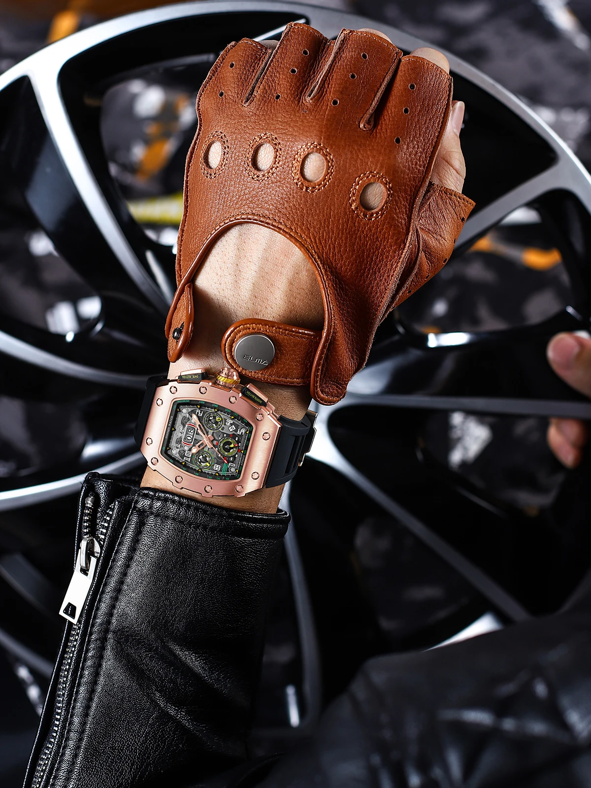 GUANQIN 2022 New Men's Mechanical Watches Skeleton Luxury Automatic Watch Men Sapphire Glass 50M Waterproof Richard Wristwatch