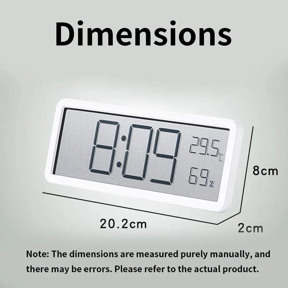 Digital Wall Clock Electronic Wall Mounted LCD Disply Clocks Multifunctional Temperature and Humidity Alarm Clock 6 Digital Wall Clock Electronic Wall Mounted LCD Disply Clocks Multifunctional Temperature and Humidity Alarm Clock 6