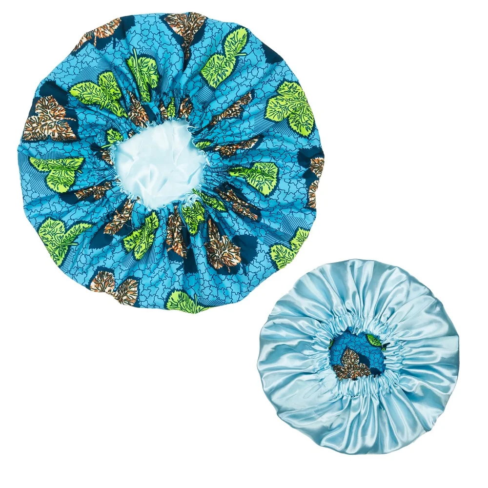 New Extra Large Satin Lined Bonnet Women Big Size Beauty Print Satin Silk Bonnet Sleep Night Cap Head Cover Bonnet Hat Wholesale