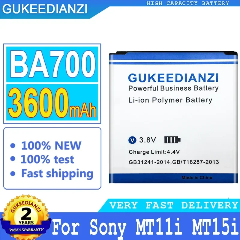 Batteria Del Telefono Cellulare Da 3600Mah Per Batterie Sony Ericsson Mt11I Mt15I Mk16I St18I St18A So-03C Xperia Neo / Pro / Neo V / Ray