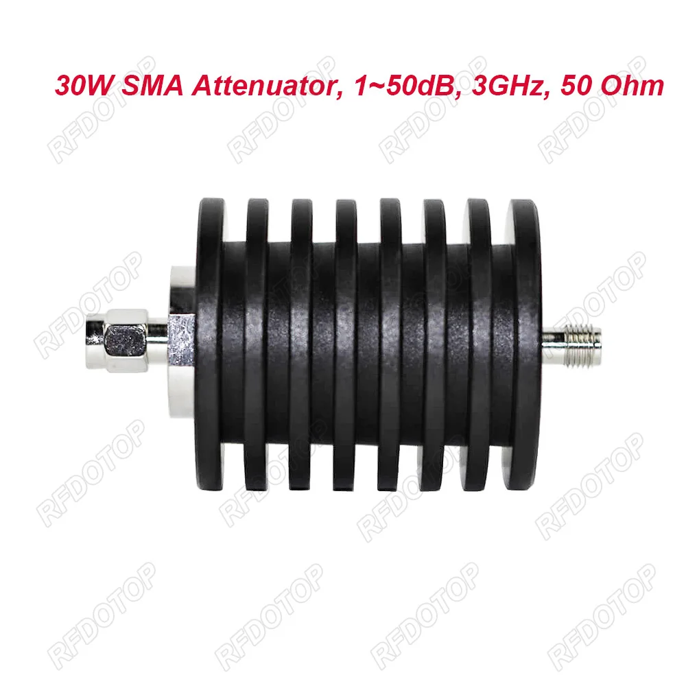 Sma Macho para Atenuador rf Sma Fêmea 30w Dc3.0ghz 150db Conectores Fixos Sma Aço Inoxidável 304 50 Ohms