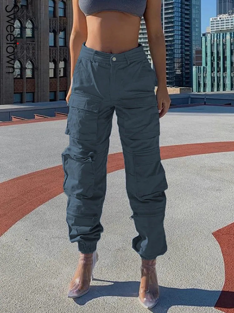 High Waist Streetwear Pants Women 