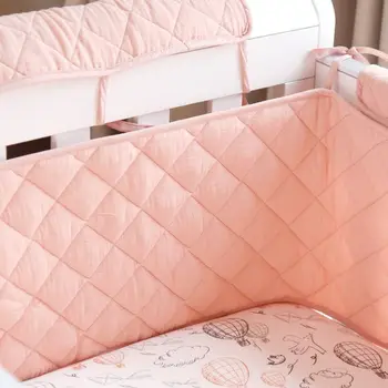 Protezione per Culla, Striscia Anti-collisione in Cotone, Paracolpi per Lettino Neonati, Decorazione per Culla, Cuscino per Bordo Letto