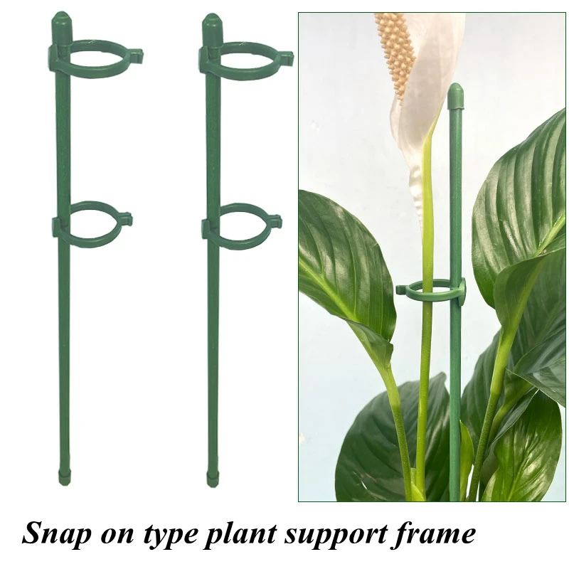 

30/45CM Plant Support Stakes Glass Fiber Rod With Fixing Clips Gardening Pillar Vegetables Flower Vine Plants Holder Garden Tool