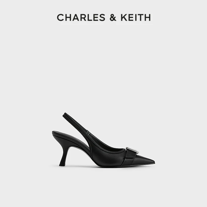 

CHARLES&KEITH24 summer new CK1-60361511 temperament pointed metal buckle high heel overhead sandals