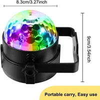 LED Stage Disco Light Rotating DJ Ball Strobe Remote Sound Control Magic Dance Car RGB Christmas Gift Party Club Laser Show Lamp 2