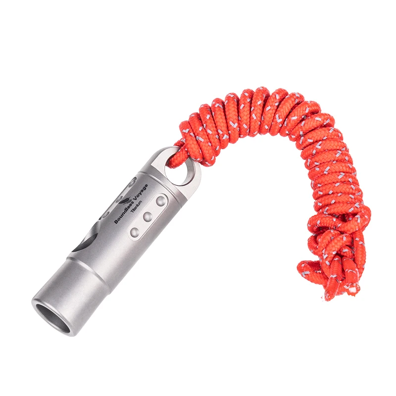 Boundless Voyage Survival Equipment, Titanium Whistle, Outdoor mayday, Outdoor Camping Hiking Coaches Training, Keychain Whistle