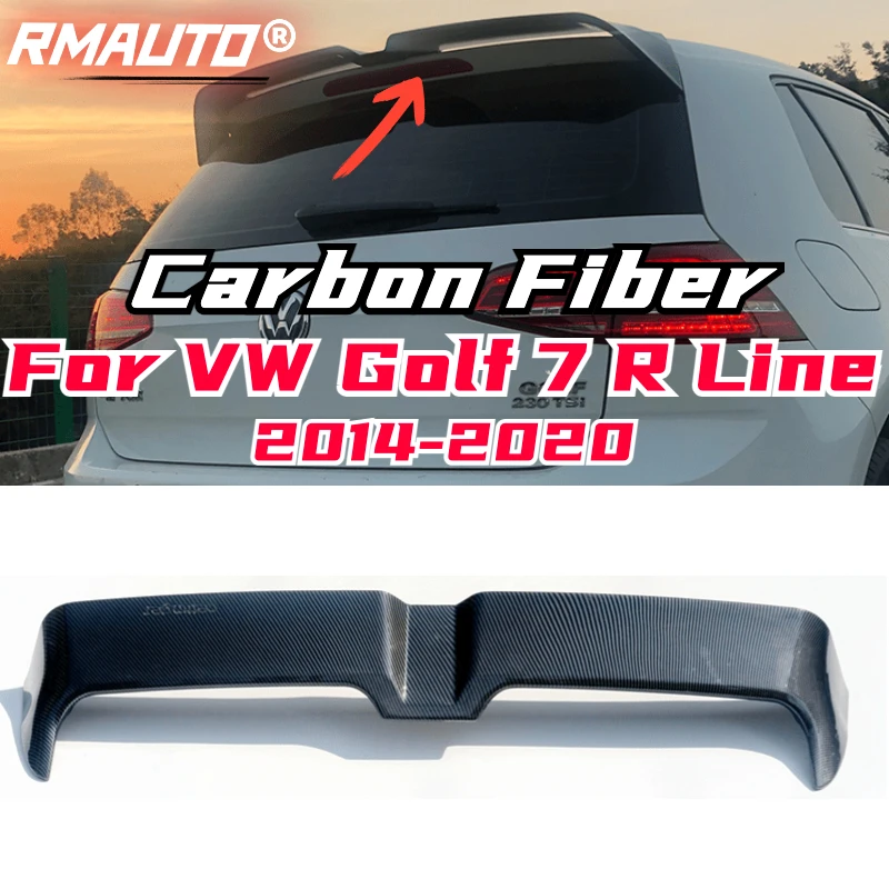 thumbnail image 1 of Alerón trasero de fibra de carbono RMAUTO para Volkswagen VW Golf 7 Golf 7.5 MK7 MK7.5 GTI R, alerón para ventana, alerón para techo, accesorios para coche, 1 of 5