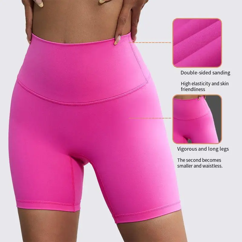 

2024 Women's Yoga Shorts Seamless Peach Hip-Lifting High Waist Sweatpants Tight Running Tight Gym Push Up Fitness Shorts Women