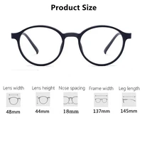 Ultralight Titanium Alloy TR90 Reading Glasses For Men And Women Retro Round Anti blue Light Presbyopia Glasses 0 +100 +150 +250 6