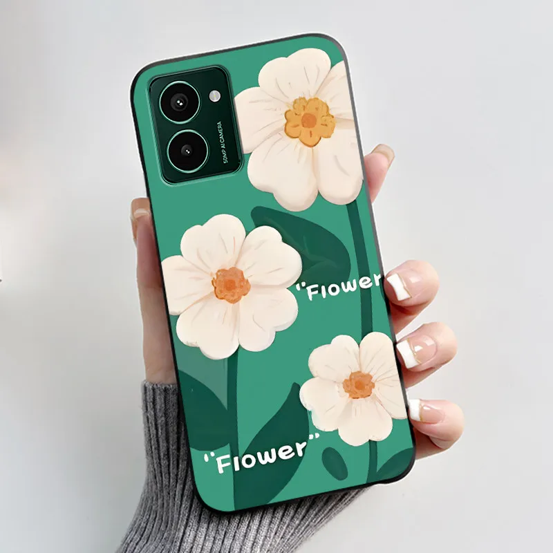 Luxury Fashion Butterfly Flower Painted Black Soft TPU Silicone Phone Case
