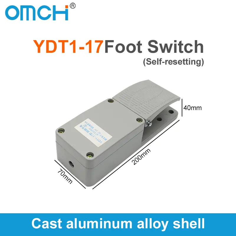 OMCH Foot Switch TFS201 Foot Switch LT4 Pedal Switch with Cable EKW-5A- B machine control switches - Image 7