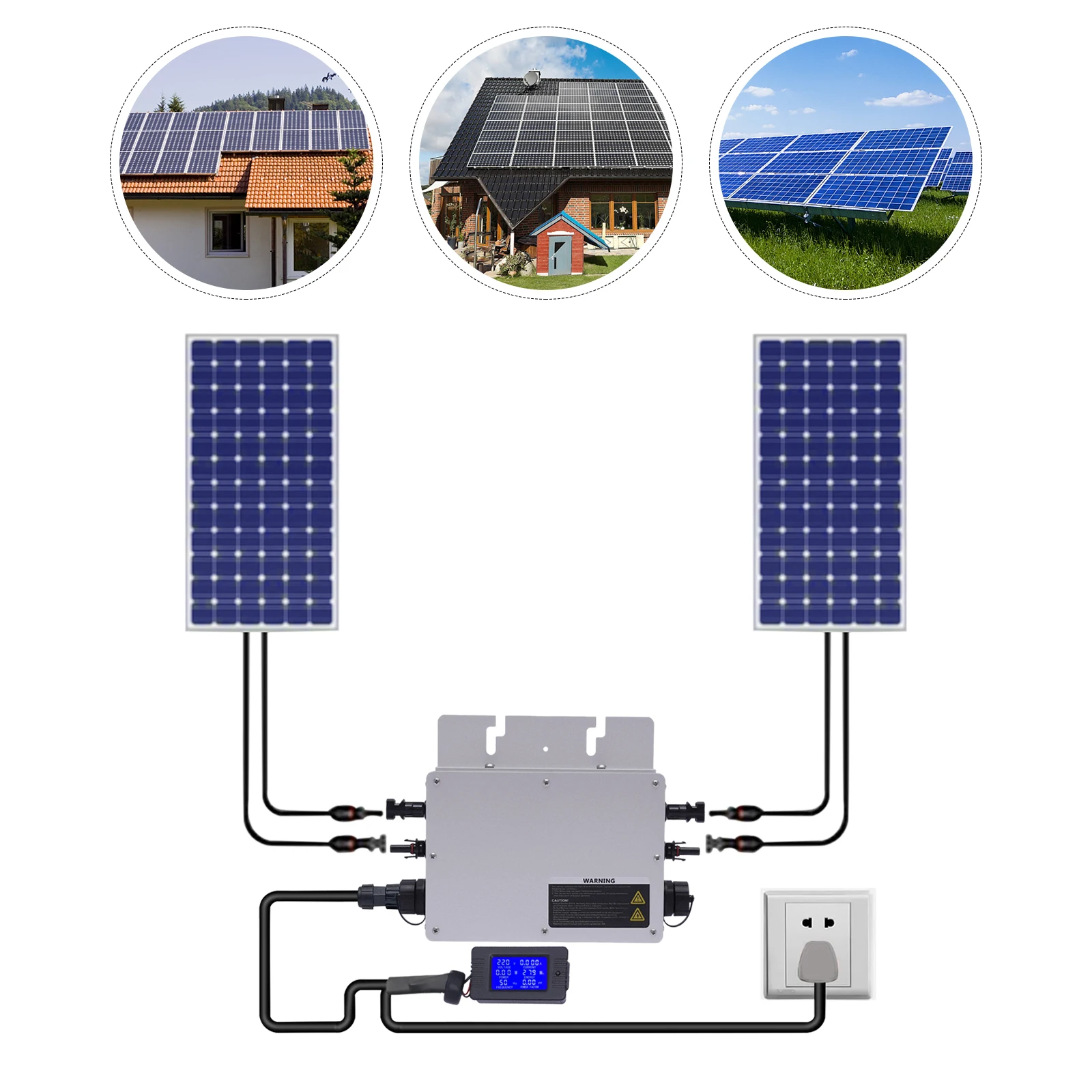700W Solar Grid Tie Micro Inverter Impermeabile Ip65 Pv Input 220V