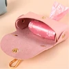 Stylish Pet Bag Holder Leather Pet Poop Bag Holder With Dispenser For Dog Bags Portable Dog Poop Bag Organizer Pet Supplies