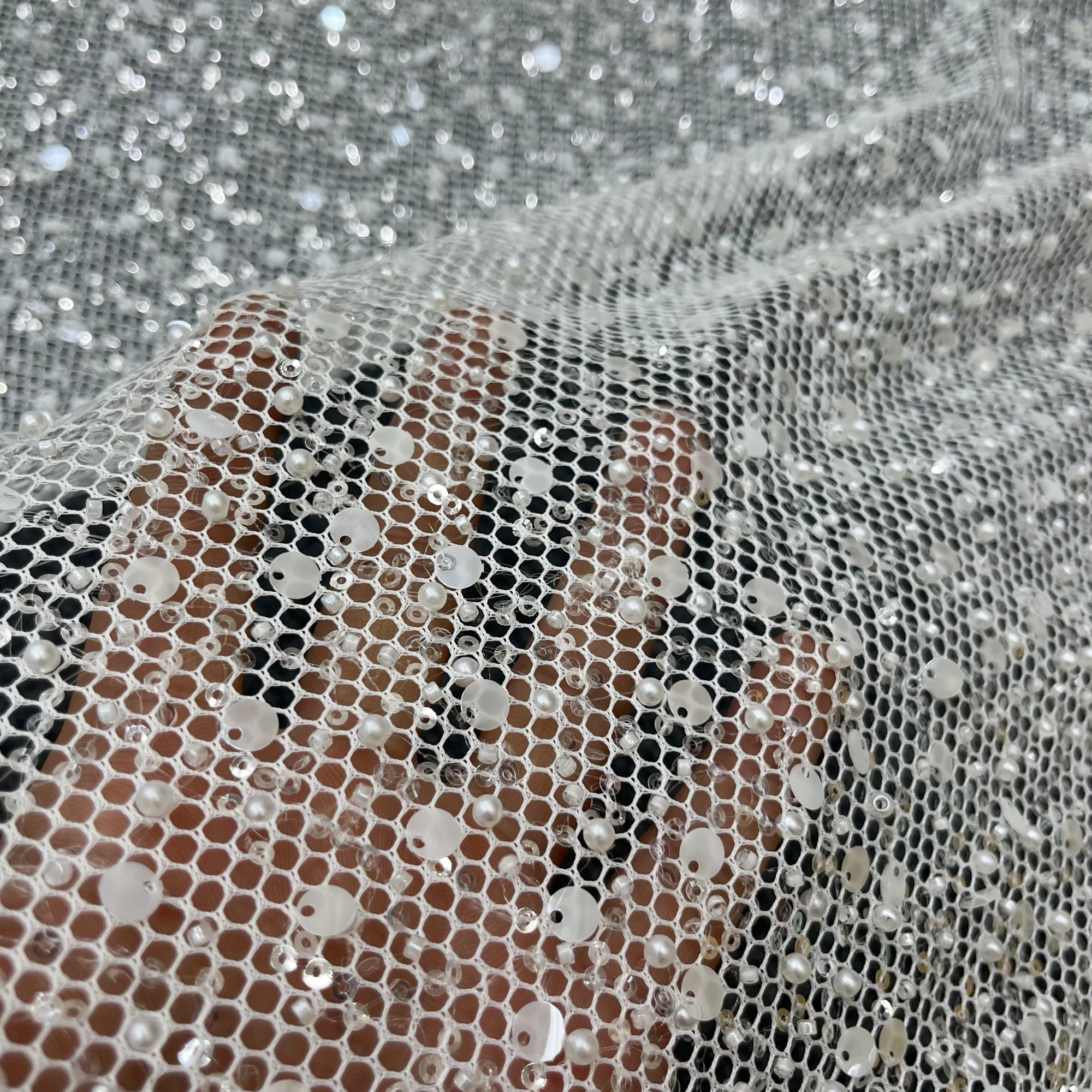 

Дизайнерские свадебные вечерние платья с блестками и вышивкой из бисера женская одежда кружевная ткань