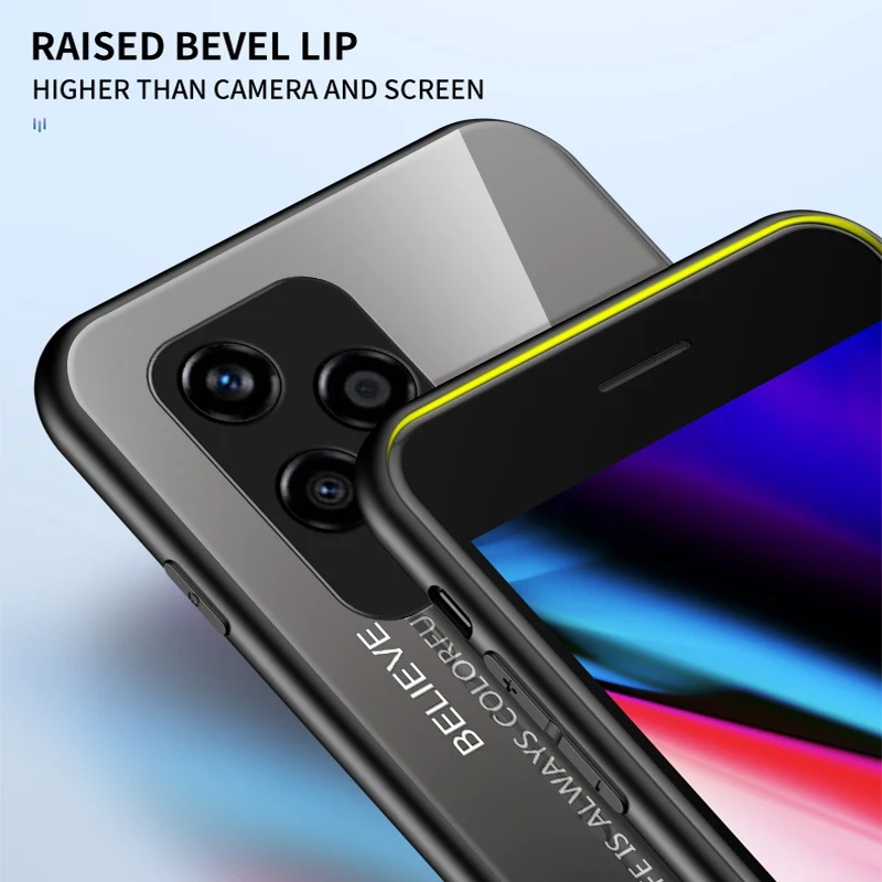 Gradient Tempered Glass Case - Colorful Protective Cover