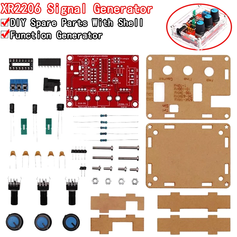 High Precision DIY Signal Generator Kit with Adjustable Frequency Range (1Hz-1MHz)