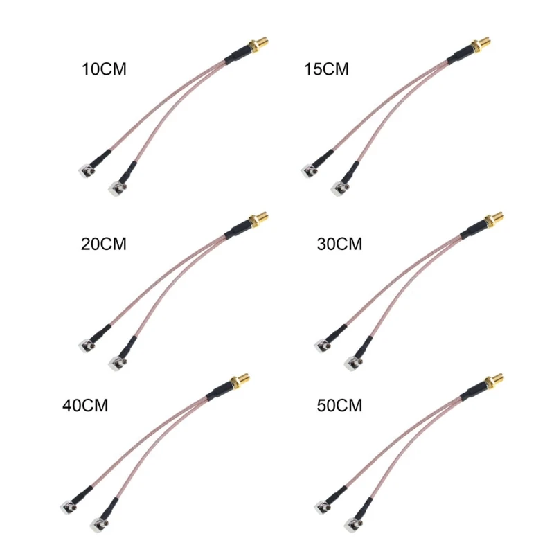 

SMA-Female To Y Type 2xTS9 Male Plug Splitter Combined Pigtail Cable for 4G Router USB Modem Hotspots 10-50cm Dropship