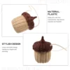 Acorn Shape Mini Rattan Woven Basket Kids Crossbody Bag Storage Baskets Handbag Shoulder Bag Purse Mini Cross Body Bag Home 6