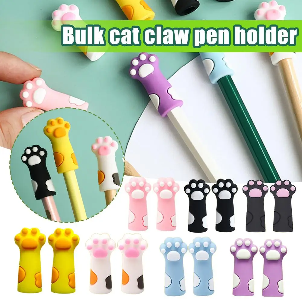 6/12pcs Cat Claw Knitted Stopper Needle Stoppers For Beginners Knitting Craft Silicone Needles Point Protector Sewing Acces V9S3