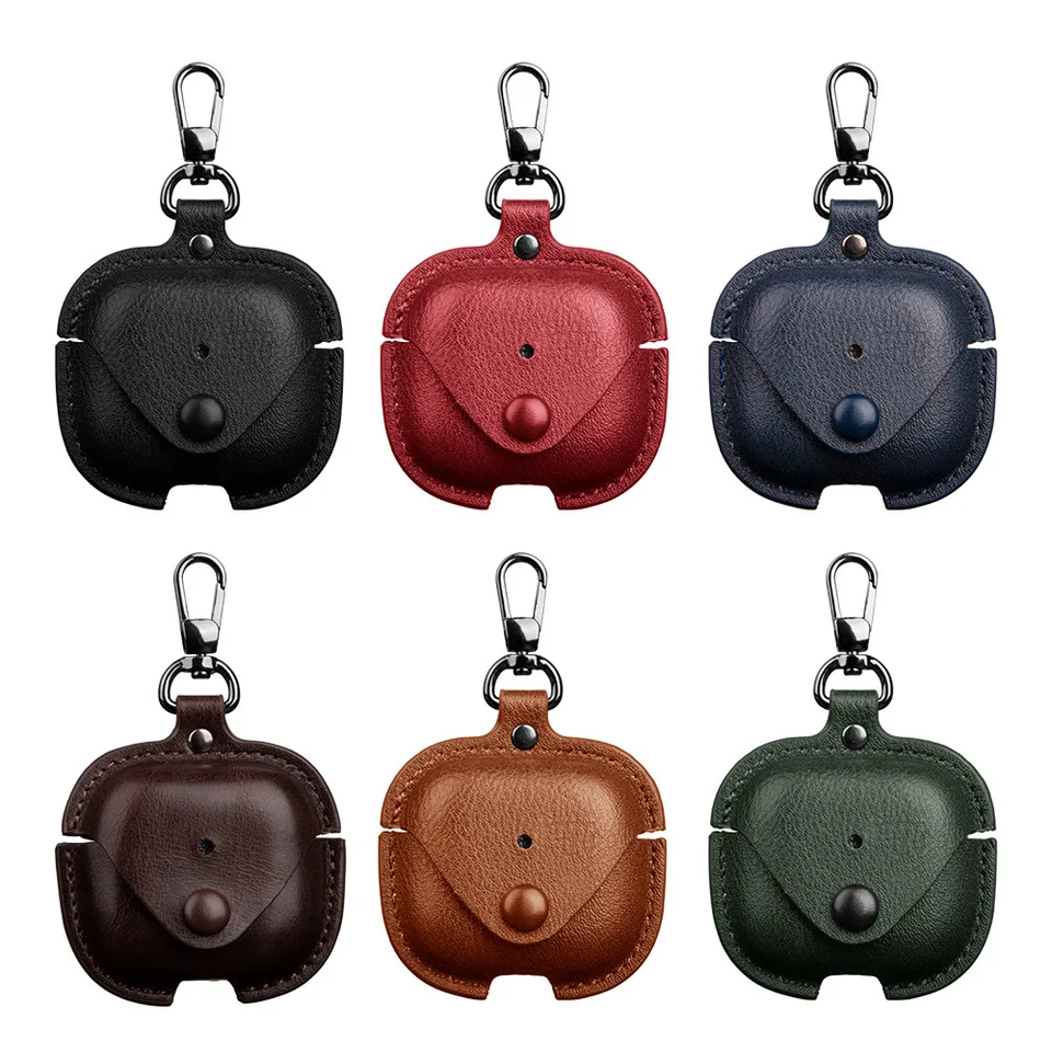Leather Business Case for AirPods 4 with Keychain