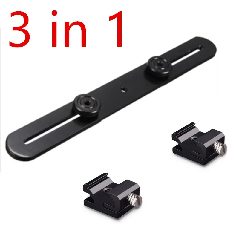 Universal Double End Light Stand Holder Flash Bracket Mount Tripod with 2 Hot Shoe Adapter Screws for Digital SLR Camera photography light stand