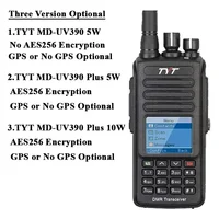 TYT MD-UV390 Plus Walkie Talkie 5W/10W GPS DMR Digital AES256 Encryption Optional IP67 Waterproof VHF UHF 3000 LCD MDUV390 Radio 2