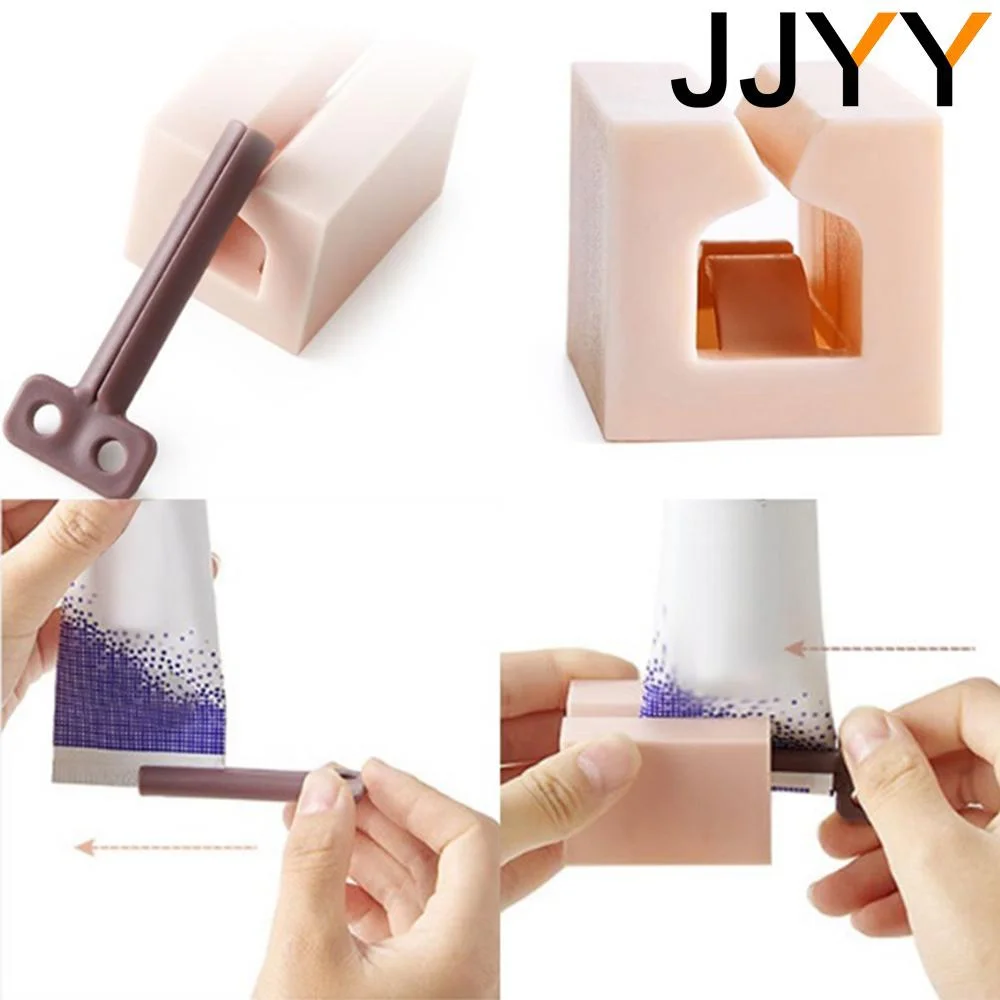 JJYY Household Plastic Toothpaste Tube Squeezer Easy Dispenser Roll Holder Bathroom Supplies Tooth Cleaning Accessories 4