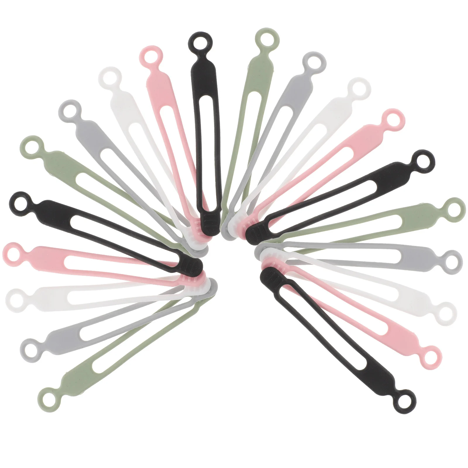 

20 Pcs Silicone Tie Wire Holder Household Cable Keeper Silica Gel Cord Organizer Wrappers