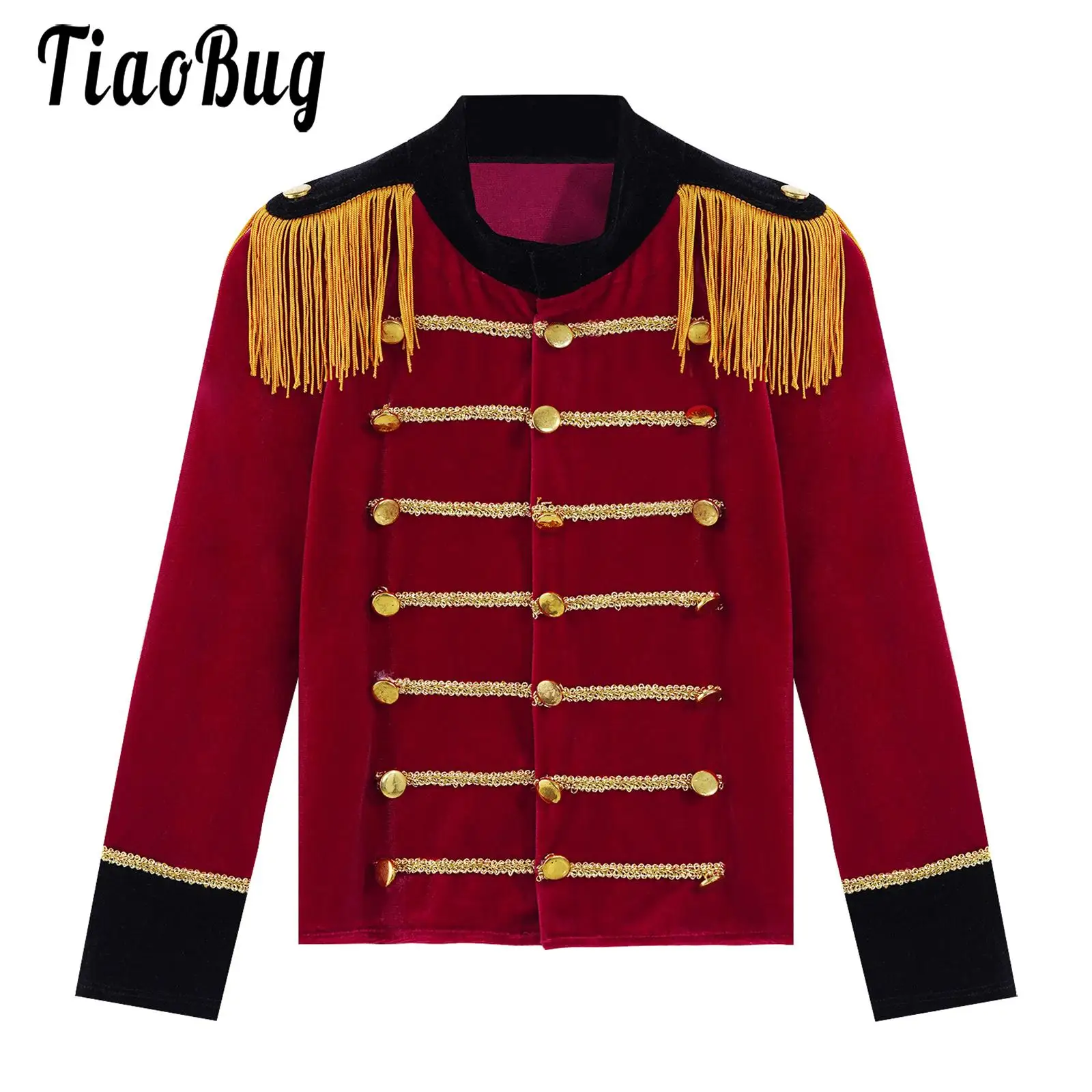 Kids Boys Circus Ringmaster Coat Deluxe Royal Guard Coat Child Showman Cosplay Maniche Lunghe Gentleman Costume Tailcoat Jacket