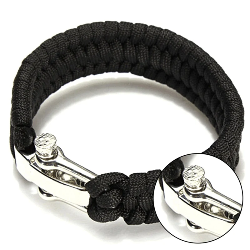 Braided Paracord Bracelets for Men Women Outdoor Camping Parachute Rope Clasp Survival Bracelet Multi-Function Adjustable bracelet jewelry,leather bracelets,shell charm bracelets