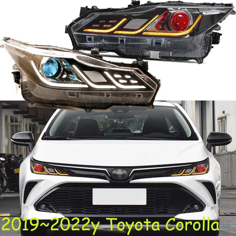 

Автомобильный бампер, налобный фонарь для Toyota Corolla, фара 2019 ~ 2022y, дневные ходовые огни, автомобильные аксессуары, передняя фара для Toyota corolla, противотуманная фара