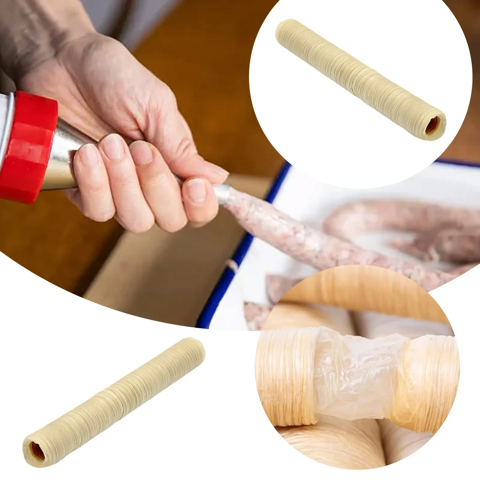 Kitchen Accessory Silicone Collagen Casings Sausage Ham Sausage Roast Diameter Casings Bakeware Organizer Pull Out Tool