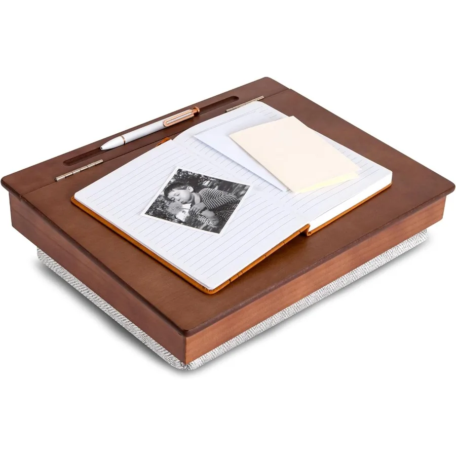 LAPGEAR Acacia Wood Lap Desk with Storage