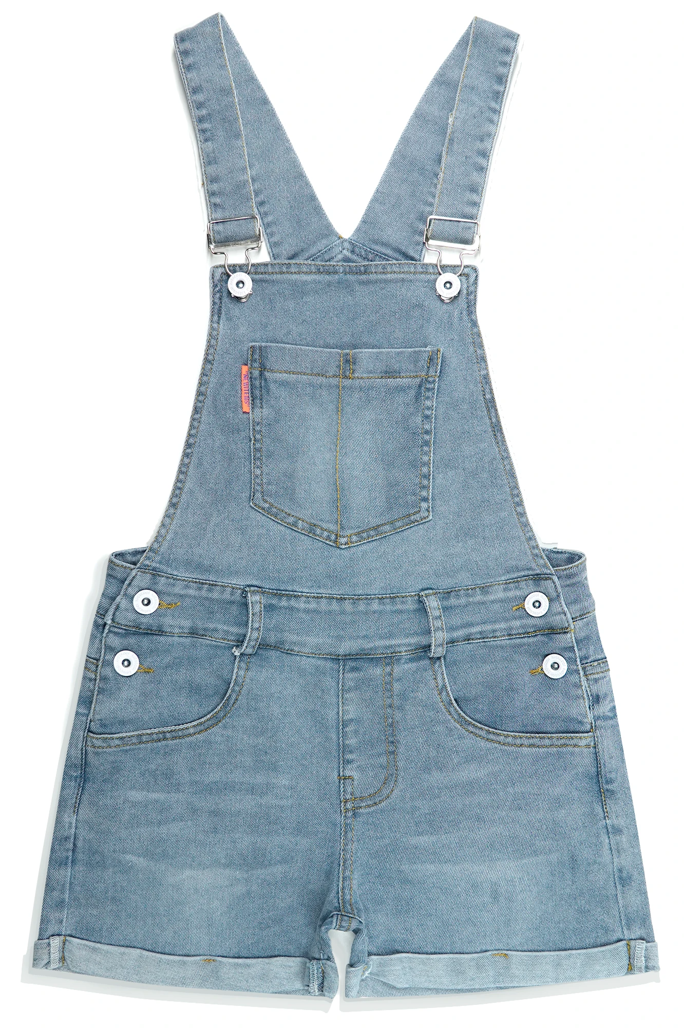 

KIDSCOOL SPACE Girls Shorts,Little Big Girls Stretchy Denim Ripped Summer Shortalls