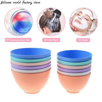 Silicone World 250/450ML maschera in Silicone ciotola agitazione ciotole donne maschera per il viso ciotola di miscelazione cura della pelle del viso strumenti di miscelazione bellezza fai da te 1