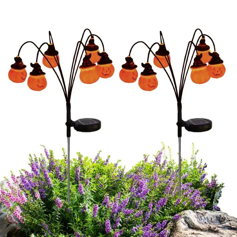 

Halloween Lights Outdoor 2pcs 3D Scary Swaying Firefly Light For Garden Spooky Solar Lights For Garden Yard Indoor Outdoor Decor