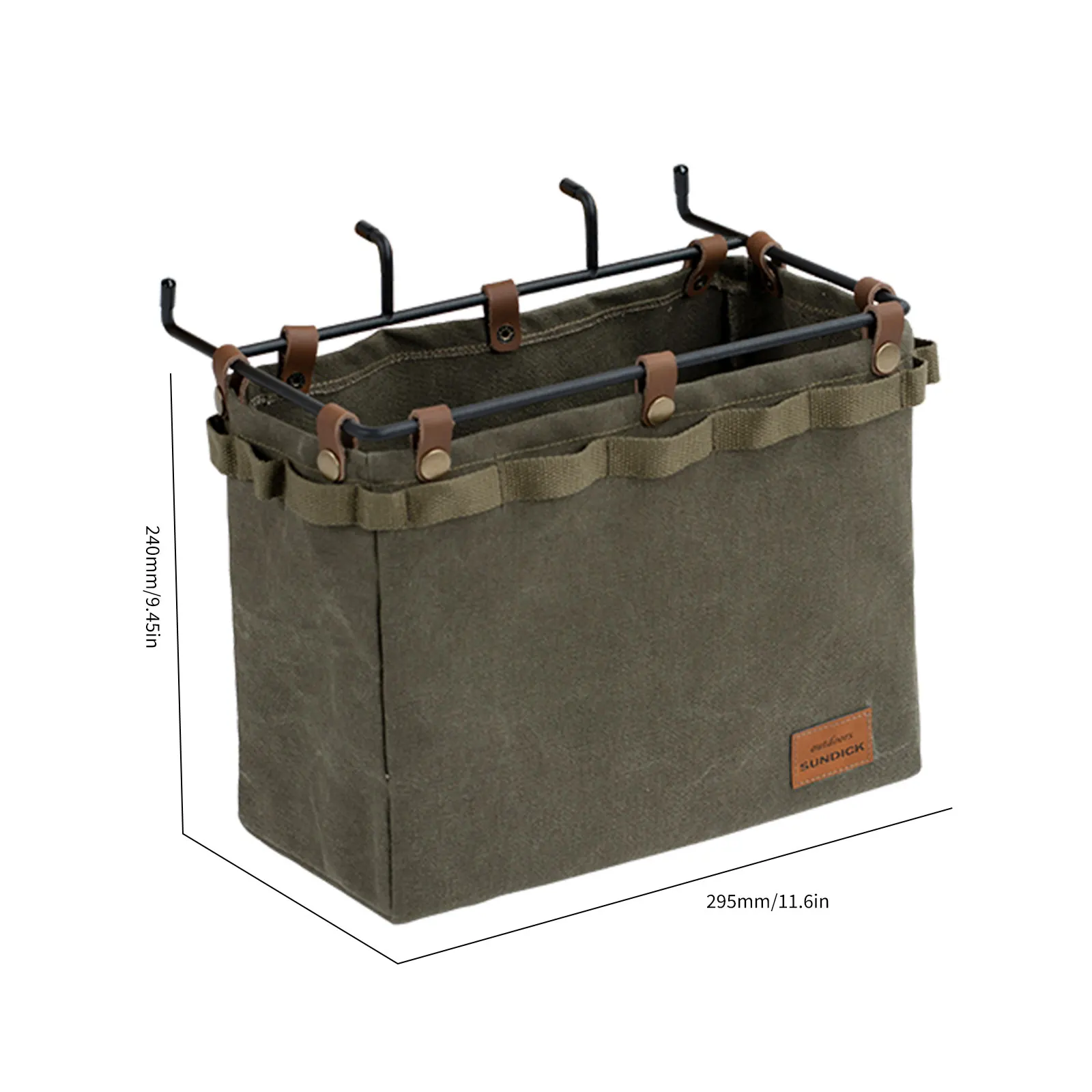 Camp Table Side Storage Bag Multifunctional Folding Canvas Bags Large Capacity Picnic Supplies Cookware Tableware Organizer Bag