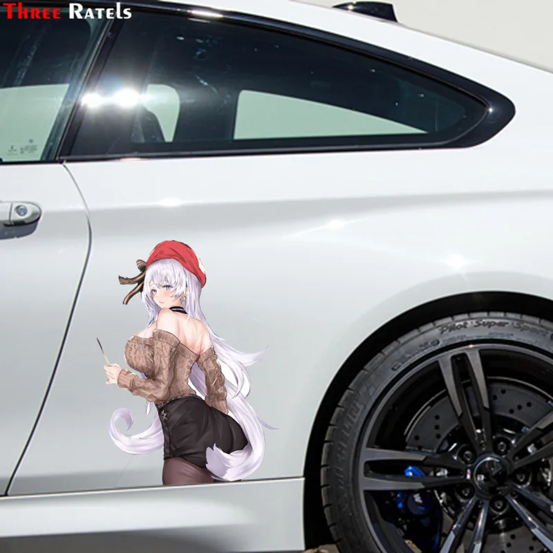 

Three Ratels F75 Anime game sexy girl belfast for azur lane car windshield sticker laptop decal
