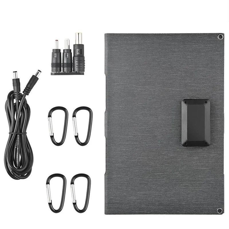 Pannello solare pieghevole da 80 W IP65 Caricatore da pannello solare portatile impermeabile Cella solare per telefono cellulare Laptop Zaino in spalla Escursione in campeggio - immagine 4