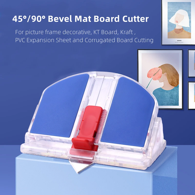 45&90 Degree Angle Easy Mat Cutter with 6 Spare Blades Card Foam