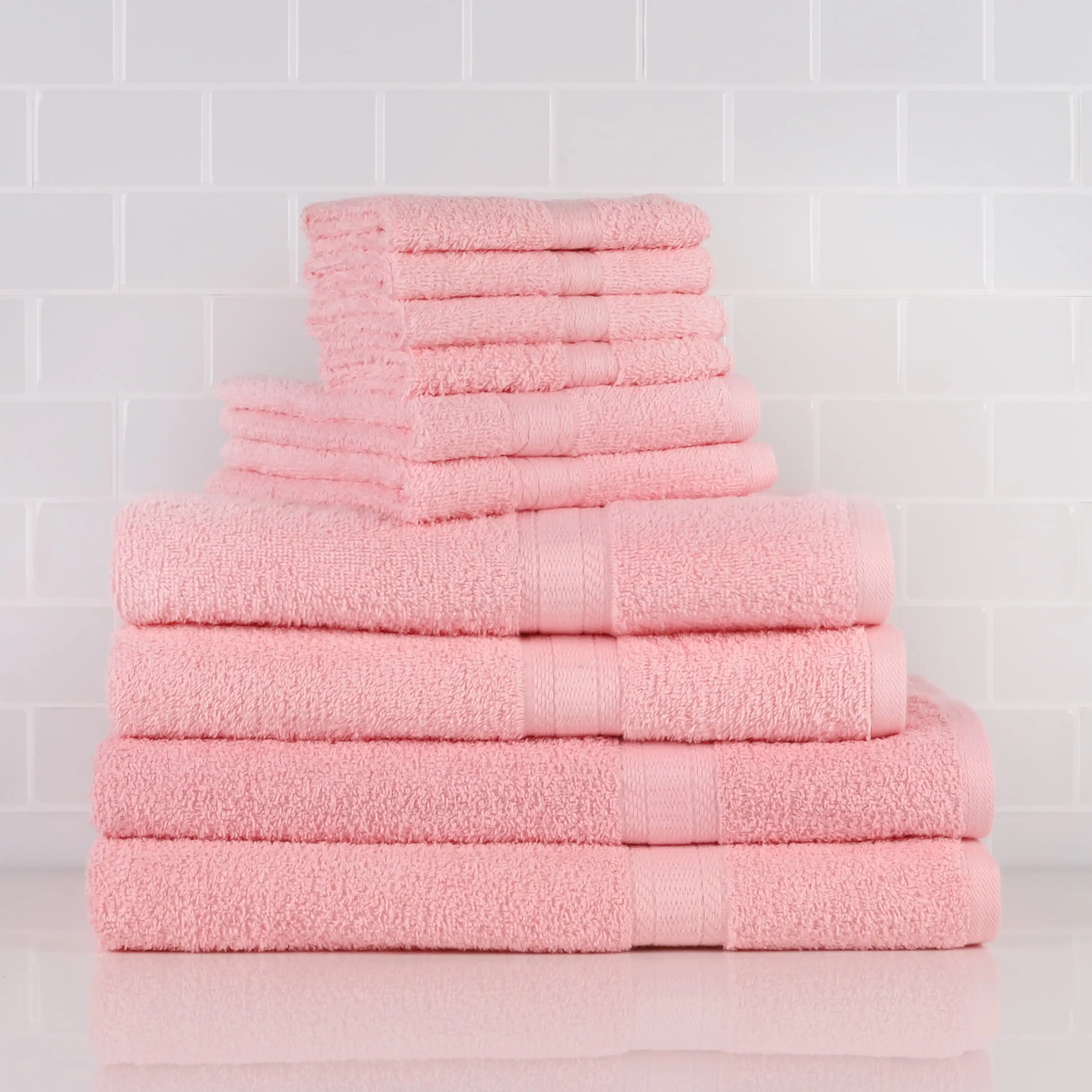 

Solid 10-Piece Bath Towel Set