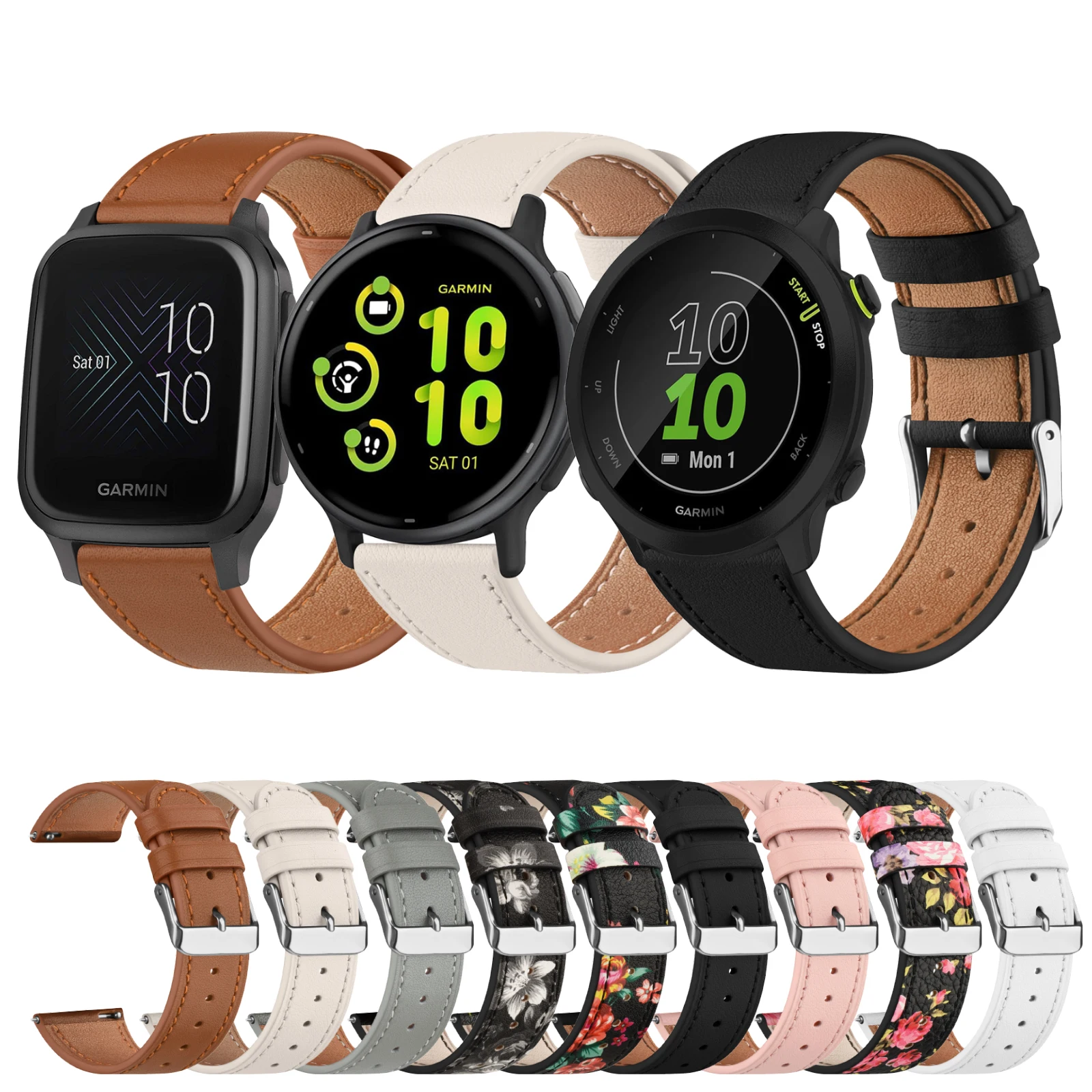 Premium 20mm Leather Watch Band Strap