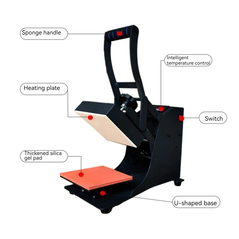 12*12CM 15*15CM Manual Small Heat Press Printer Heat Press Printer Machine Upper And Down