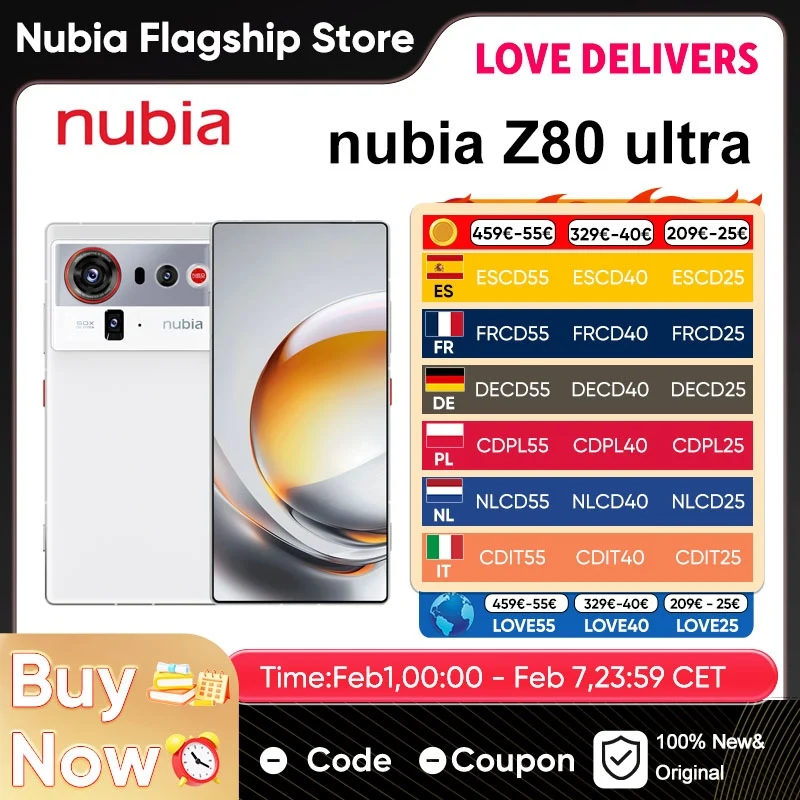 ZTE nubia Z80 Ultra 5G Smartphon 12+256Gb/16+512Gb/1Tb Global