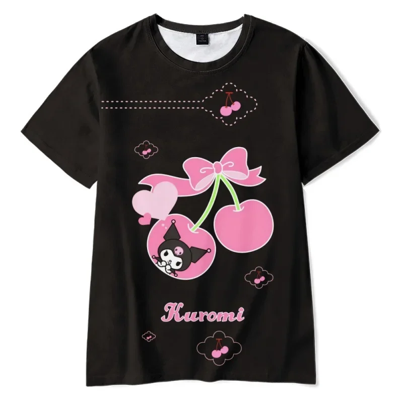 thumbnail image 1 of 2023 Anime Cartoon Summer Kuromi Camiseta My Melody Hello Kitty 3D Impresión Dibujos Animados Ropa Niño Niña Niño Moda Camiseta Casual Top, 1 of 5