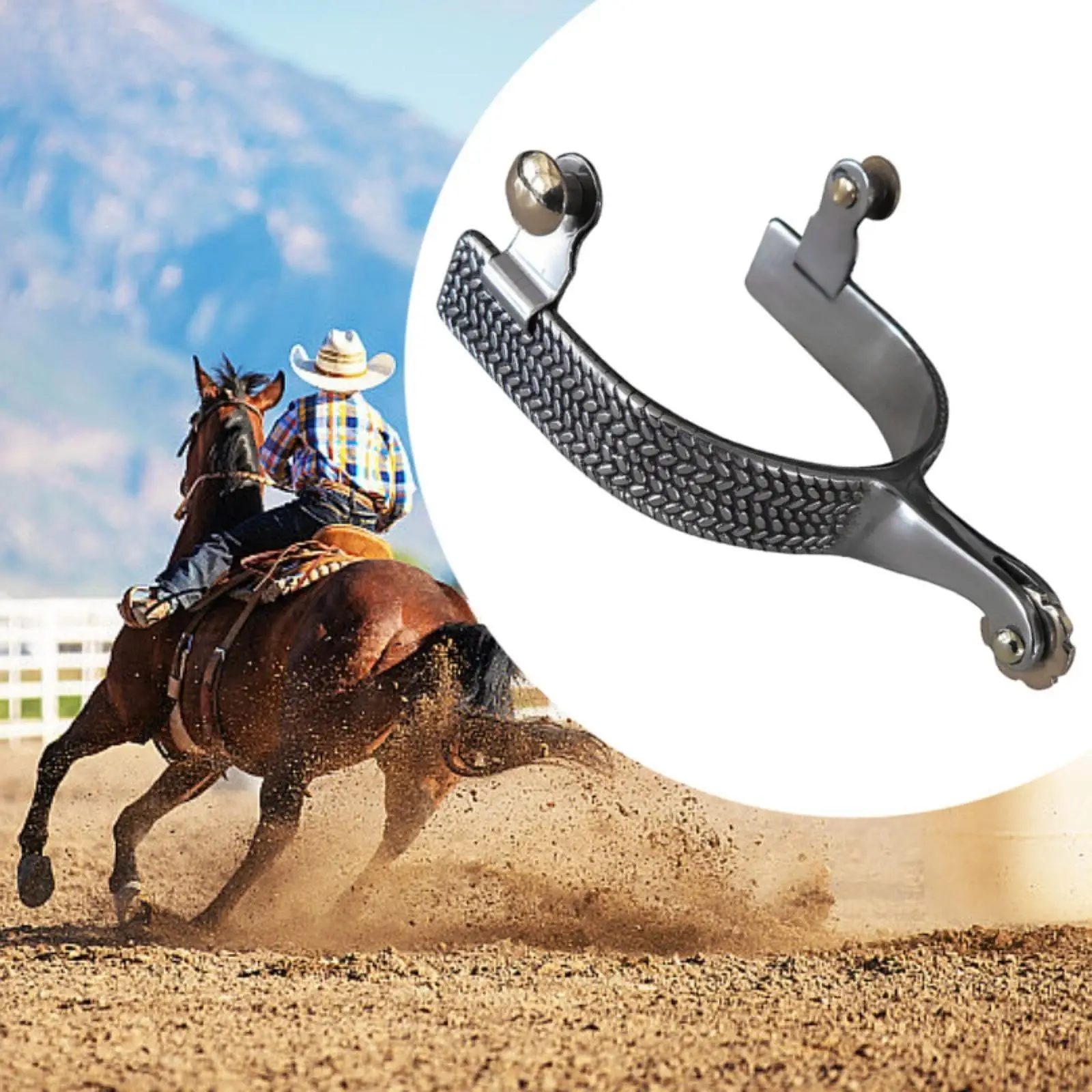 2 Pieces Western Horse Spur Antique Style for Men Women Horse Boot Spur with 2
